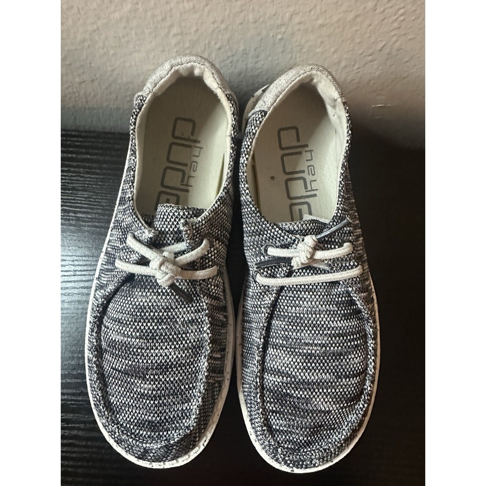 Hey Dude Wendy Sox Dark Grey Women's Size 6 Casual Comfort Shoes Sneakers - Picture 3 of 7